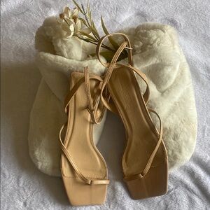 Truffle Elegant Tan Strappy Sandals